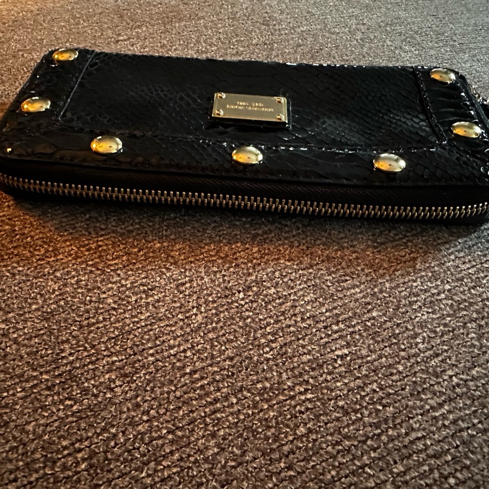 Michael Kors Python Embossed Soft Leather Zip Aro… - image 3